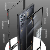 Mandotos RedMagic 9S Pro transparent acrylic case with sleek metal frame providing durable protection.