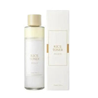 Mandotos Rice Face Toner with hydrating and moisturizing properties, showing a clear bottle of skincare toner on a white background.