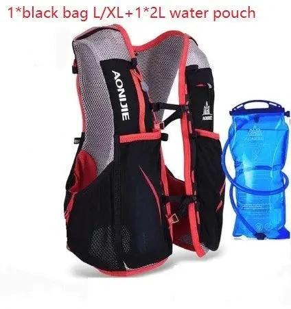Mandotos running water bag backpack sports vest with adjustable straps and hydration pouch for outdoor exercise.