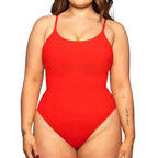 Mandotos sculpting beachwear bodysuit featuring a fitted design and adjustable straps, ideal for swimwear and beach outings.