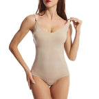 Seamless contour bodysuit for women by MANDOTOS, shown in a sleek, fitted design highlighting its smooth, body-hugging fabric.