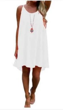 Mandotos Seaside Dream chiffon sundress with light, flowy fabric and floral pattern, perfect for sunny summer days.