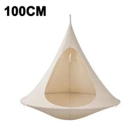 Mandotos SkyNest hanging hammock chair with soft fabric and sturdy ropes, ideal for relaxing indoors or outdoors.