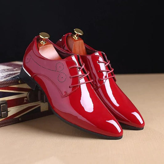 Mandotos sleek leather Oxford shoes with classic lace-up design and polished finish, stylish footwear for formal occasions.