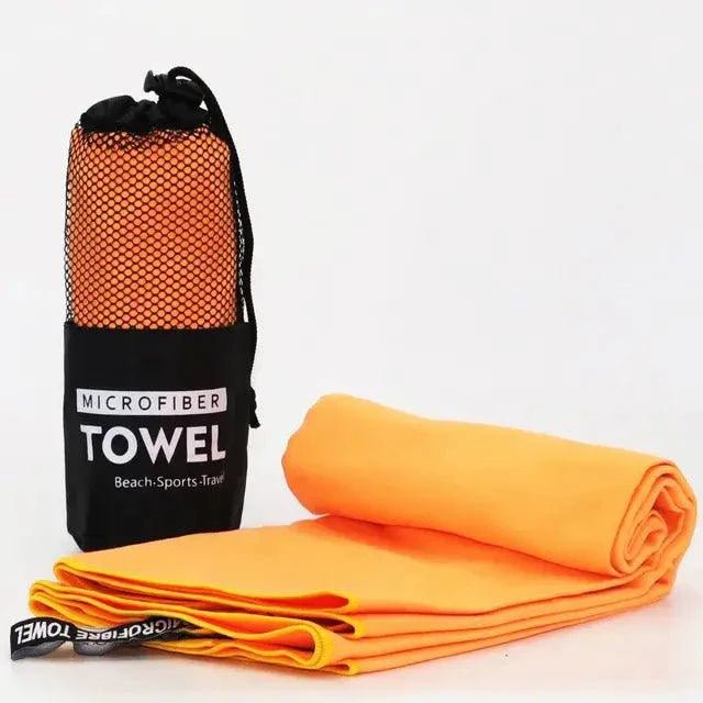 Mandotos Speedy Absorb Microfiber Towel spread out, showing soft, lightweight fabric ideal for quick drying and travel use.