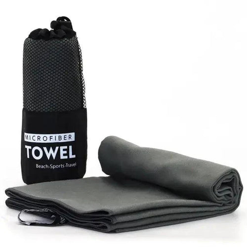 Mandotos Speedy Absorb Microfiber Towel spread out, showing its soft, lightweight, and quick-drying fabric ideal for travel and outdoor use.