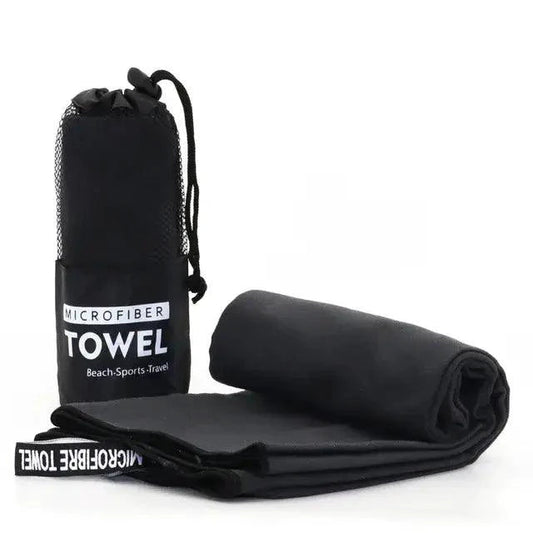 Mandotos Speedy Absorb Microfiber Towel spread out, showing its soft, lightweight fabric ideal for quick-drying and travel use