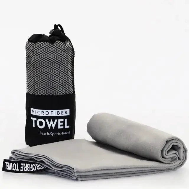 Mandotos Speedy Absorb Microfiber Towel spread out, showing soft, lightweight fabric ideal for quick-drying and compact travel use.