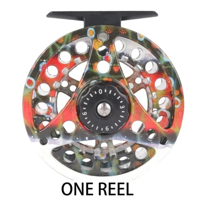 Mandotos Stream Master fishing reel with metal body, handle, and spool for smooth angling performance.