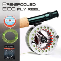 Mandotos Stream Master fishing reel with sturdy metal body and ergonomic handle for smooth casting and reeling.