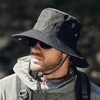 Mandotos sun-safe stylish bucket hat with wide brim and breathable fabric, perfect for outdoor sun protection and casual wear.