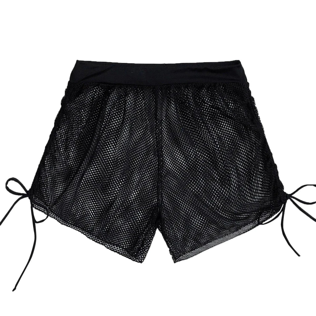 Mandotos SunnyVibes swimwear cover-up shorts with a relaxed fit, perfect for beach days and casual summer outings.