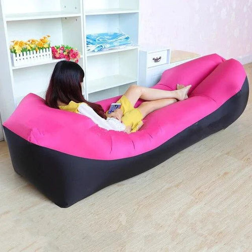 Mandotos SunScape inflatable lounger filled with air, designed for outdoor relaxation and effortless comfort.
