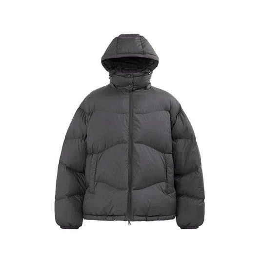 Mandotos thin and portable puff down jacket with solid color, hooded, lightweight, perfect for cold weather.