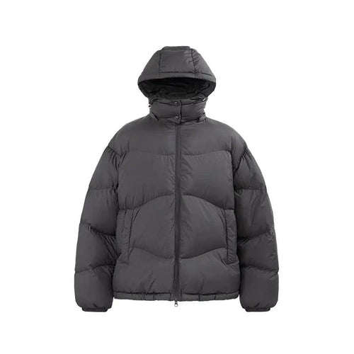 Mandotos thin and portable puff down jacket with solid color, hooded, lightweight, perfect for casual wear and outdoor activities.