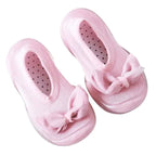 Mandotos toddler shoes in soft fabric with Velcro straps, featuring playful design and sturdy soles for young children.