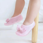 Mandotos toddler shoes in soft fabric with colorful design, featuring Velcro straps for easy wear and toddler-friendly comfort.