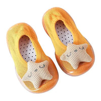 Mandotos toddler shoes in soft fabric with Velcro straps, designed for comfort and easy wear for young children.
