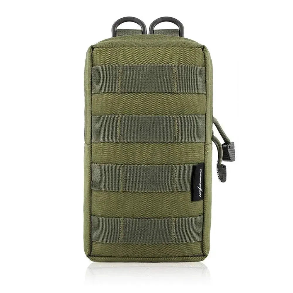Mandotos Trail Trek waist pouch with adjustable strap and multiple compartments for outdoor and running adventures.