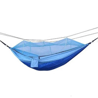 Mandotos Traveler's Mosquito-Free Hammock with netting, lightweight camping hammock ideal for outdoor relaxation and insect protection.