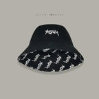 Mandotos Tropical Vibes dual-style men's Hawaiian bucket hat with vibrant tropical print, perfect for outdoor adventures in any season.