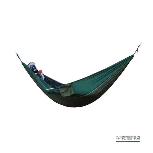 Mandotos Ultimate Oasis single and double hammock shown, featuring soft fabric and sturdy ropes for outdoor relaxation.