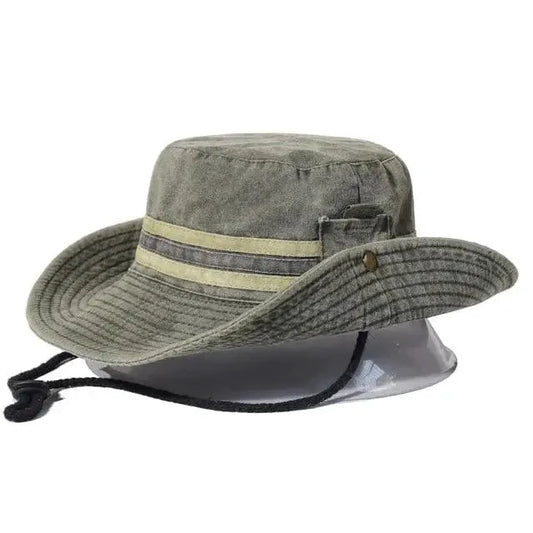 Mandotos unisex summer outdoor hat with wide brim and breathable fabric, ideal for sun protection and outdoor activities.