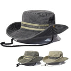 Mandotos unisex summer outdoor hat with wide brim, breathable fabric, perfect for sun protection during outdoor activities.