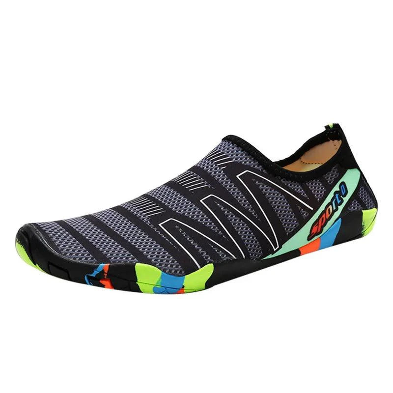 Unisex swimming shoes from MANDOTOS designed for water sports, featuring a lightweight, quick-drying design with grip soles.