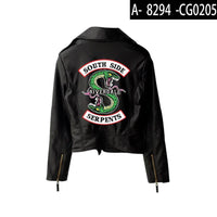 Mandotos Urban Chic Riverdale Jacket shown in black with stylish collar and front pockets, perfect for casual urban wear.