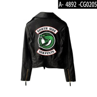 Urban Chic Riverdale Jacket by MANDOTOS, stylish men's outerwear in dark fabric, shown on a hanger.