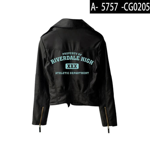 Mandotos Urban Chic Riverdale Jacket shown in black with stylish collar and zip-up front, perfect for casual outdoor wear.