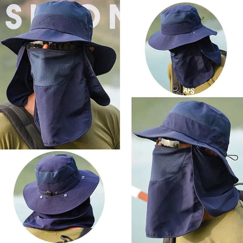 Mandotos UV Defense wide brim hat for outdoor adventures, featuring sun protection and a comfortable fit.