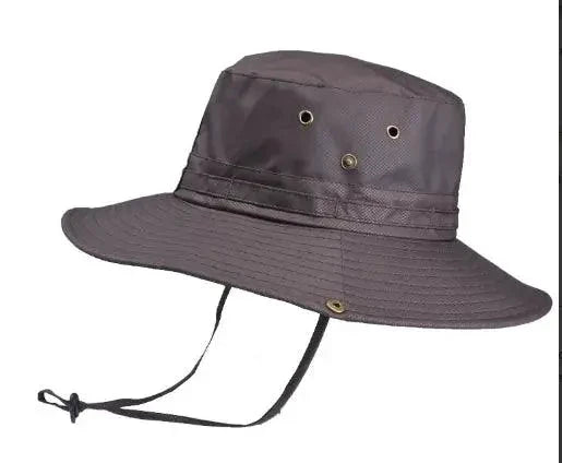 Mandotos ventilated explorer's fedora hat with wide brim and breathable design, ideal for outdoor sun protection.