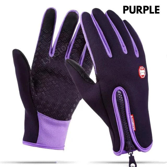 Mandotos WarmRide Touch Gloves in black, featuring touchscreen-compatible fingertips, designed for warmth and flexibility.