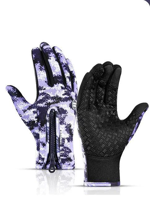 Mandotos WarmRide Touch Gloves in black, featuring touchscreen-friendly fingertips for comfortable winter wear.
