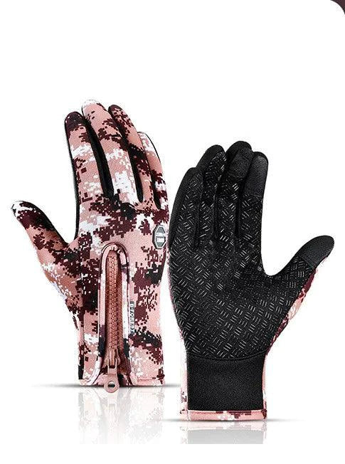 Mandotos WarmRide Touch Gloves in black, featuring touchscreen-compatible fingertips and soft, insulated fabric for winter warmth.