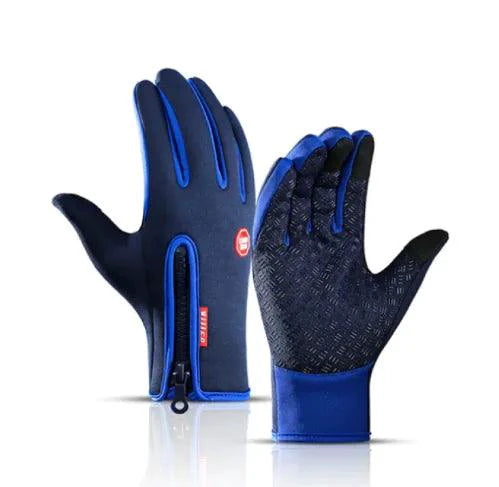 Mandotos WarmRide Touch Gloves in black, designed for warmth and touchscreen use, with a snug fit and soft fabric.