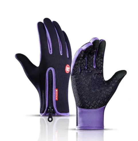 MANDOTOS WarmRide Touch Gloves in black, featuring touchscreen-compatible fingertips and soft, insulated fabric for cold weather warmth.