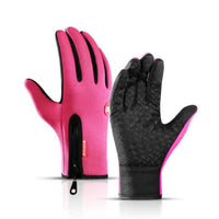 Mandotos WarmRide Touch Gloves in black with touchscreen-compatible fingertips, designed for warmth and dexterity.
