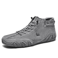 Mandotos Winter Rider Leather Boots featuring sturdy design, ankle height, and classic style for cold weather wear
