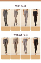 Mandotos winter velvet fleece thermal tights, high waist slim pantyhose, soft and warm for cold weather wear.