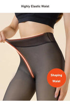Mandotos winter velvet fleece thermal tights, high waist slim pantyhose, soft and warm for cold weather wear.
