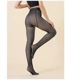 Mandotos winter velvet fleece thermal tights, high waist slim pantyhose designed for warmth and comfort.