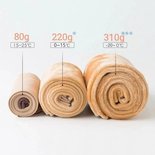 Mandotos winter warmth high waist thermal tights showing a close-up of the sleek, slim fit design and soft thermal fabric.