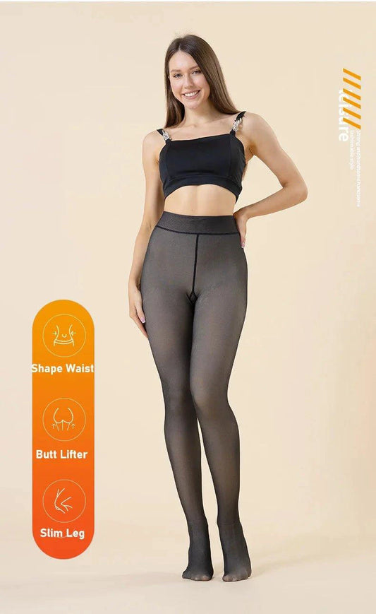 Mandotos winter warmth high waist thermal tights, slim fit and sexy design, perfect for cold weather and cozy style.