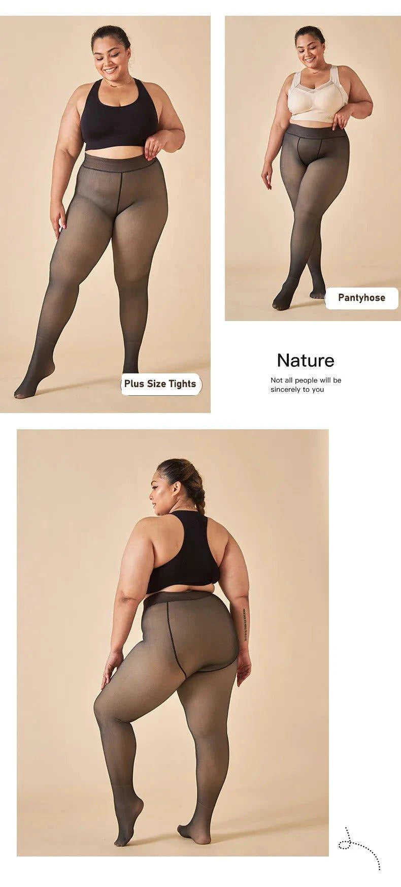 Mandotos Winter Warmth High Waist Thermal Tights showcasing a sexy, slim fit design perfect for cold weather.