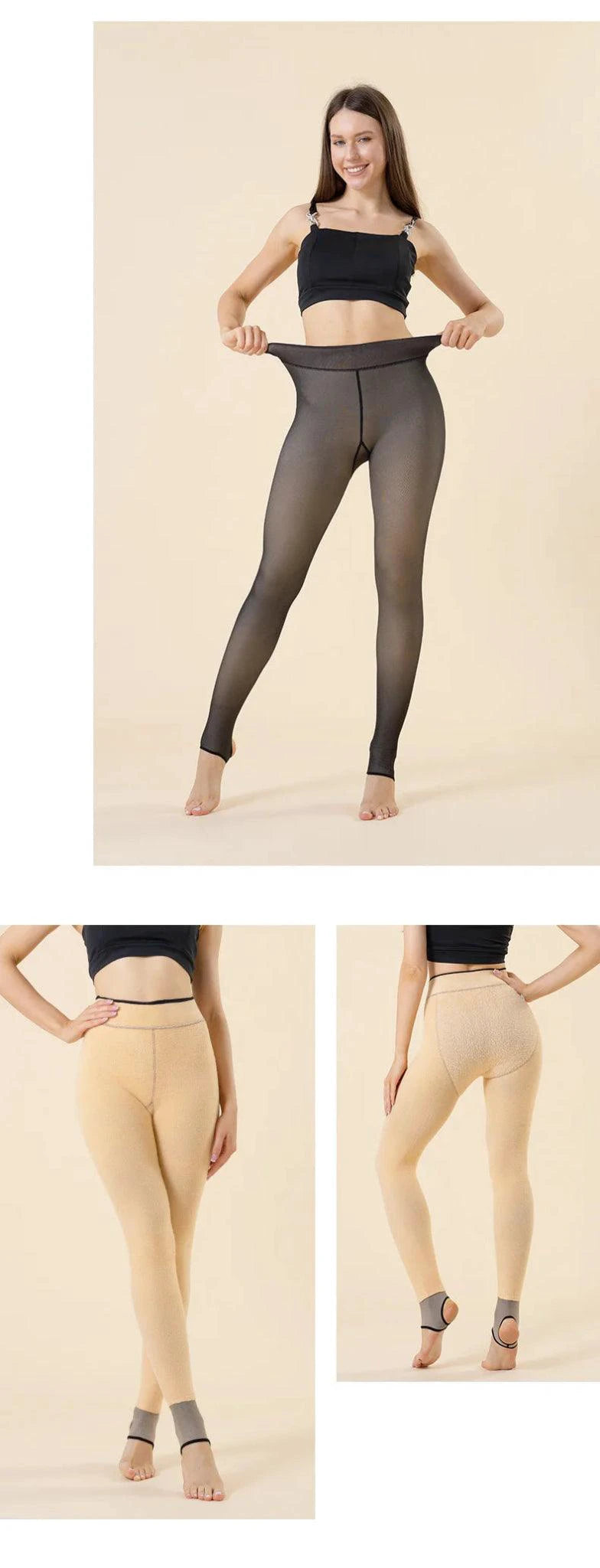 Mandotos winter warmth high waist thermal tights, slim fit and sexy design, perfect for cold weather comfort and style.