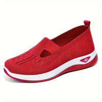 Mandotos women's airy mesh sneakers with breathable design, lightweight construction, and stylish white accents.