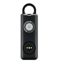 Mandotos women's self-defense safety alarm with keychain, compact design, and bright red button for personal security.